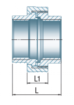 Preview: Verschraubung Typ 330, I/I, flach dichtend, 1/4"